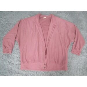 VTG GW‎ 1980's Batwing Knit Cardigan Loose Oversized Silhouette 2-Button